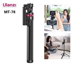울란지 MT-78 삼각대 보조광 + 퀵 릴리즈 포함 휴대폰 카메라 사용 가능 셀카 리모컨으로 매우 편리합니다.
