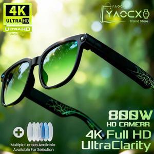 2026년형 AI 스마트 안경, 남성용 800만 화소 카메라, 색상 변환, 번역 기능, 방수, 통화, 사진 및 비디오