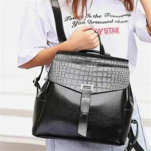 여자직장인백팩 가죽 백팩(블랙)