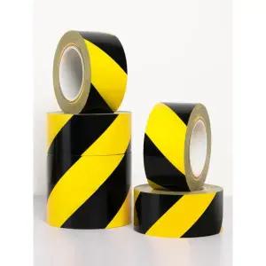 바닥라인 테이프 주차선 구획표시 표시 내구성 PVC 블랙 앤 옐로우 4.8cm