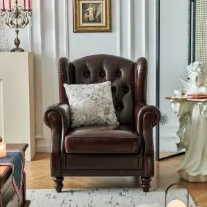 엔틱 1인쇼파 암체어 린넨 1인용 클래식