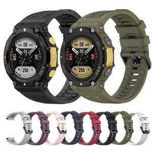 [호환품]Huami Amazfit T-Rex 2 용 실리콘 스포츠 스트랩 T Correa 스마트 호환 시계 교체  팔찌 밴드