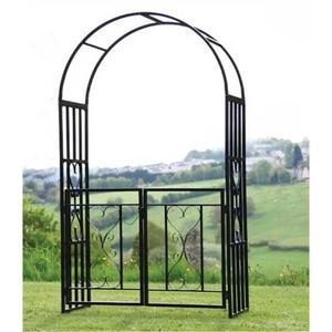 정원 장미 8m 문있음 도어 아치 조경 식물넝쿨지지대 철제 흰색 덩굴 출입문 폭1