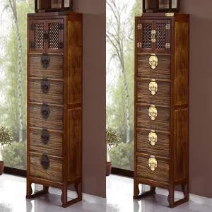 [마루엔개비] 미송 창문살 자반 5단서랍장