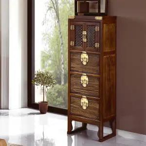 [마루엔개비] 미송 창문살 자반 3단서랍장