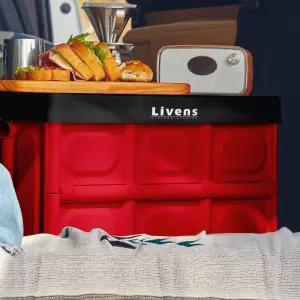 빨간맛 멀티폴딩 수납박스(56L 대형/레드) 2P +상판 1P 증정