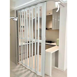 투명자바라 접이식문 방염 프리 임시 문 도어 중문 파티션 비천공
