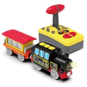 유아 우드 레일용 리모컨 조종 자석 전동 기차 장난감 남자아이 열차 어린이완구