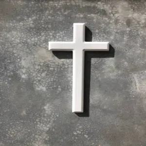 흰색 십자가 장식 가정용 종교 벽걸이 교회