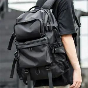 [셀러허브][라일리] Rly 남자 캐쥬얼 스타일 블랙 테크 백팩 학생 데일리백 (S9604182)