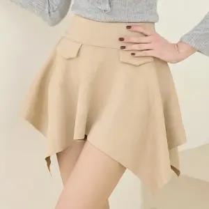 채핏 리덤 더블언발 스커트 섹시 글램 미니 sk 언발 속바지 포켓 플레어 a라인 데일리룩