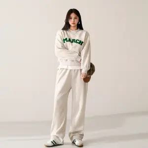 [피핀] 루즈핏 부클 맨투맨 & 트레이닝 팬츠 세트 #96430