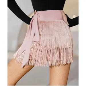 여성 댄스복 라인댄스 라틴 스커트 밸리 핑크