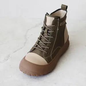 [롯데백화점]원더슈즈 천연소가죽 레이스 컴포트 쿠션 미끄럼방지 하이탑 스니커즈 4.5CM P-S926