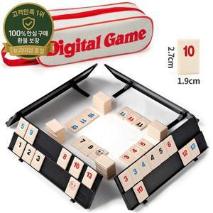 럼미 큐브 게임 4개의 랙 포함 106 루미 큐브 게임 세트 휴대용 케이스 포함 가족용 클래식 보드 게임 여행