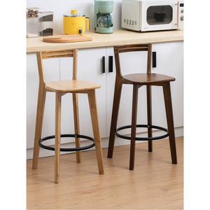 북유럽 원목 홈바의자 높은 70cm 등받이 체어 의자 식탁 티색