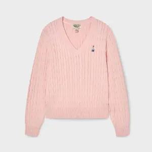 [후아유](김해점)Steve V-neck Cable Sweater WHKAG1114F