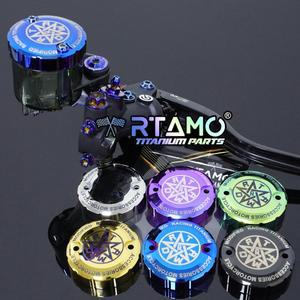 RTAMO 티타늄 빅 브레이크 유체 저장소 캡 및 Brembo 호환 45cc 오일 컵 커버용 너트 클램프 고정 볼트