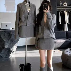 [아리엘스타일]모던시크무드 슬림핏 니트원피스 앤줄리원피스