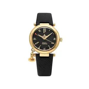 [비비안웨스트우드] VV006GDBLK 오브 하트 여성 가죽 손목 시계