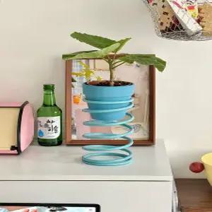 스프링 화분 거치대 받침 탁상용 플렌테리어 선물용