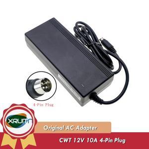 QNAP Synology Disk Turbo 충전기 KPS120012-VI용  2ABU120F CWT 12V 10A120W 4핀 플러그 AC 어댑터 전원