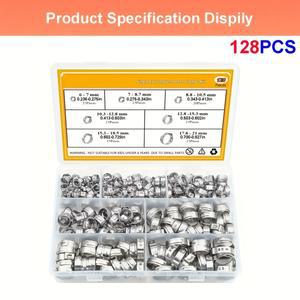 70/128개 304 스테인리스 스틸 PEX 클램프 링  파이프 피팅 클램핑 크림프 링