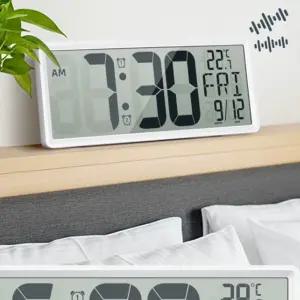 무선 벽시계 대형 lcd 무소음 전자식 벽걸이 듀얼 알림 기능 단체 선물 골프  golf gift