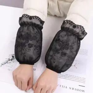 [다잇템] 여자 레이스 소매커버 비침 짧은 꽃자수 팔토시19882586588872