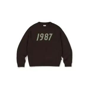[정품] 엠엠엘지 긴팔 맨투맨 후드 티셔츠 데일리룩 Mmlg 1987 KNIT (BROWN)