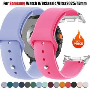 삼성 워치 8/8클래식 46mm용 스포츠 스트랩 실리콘 팔찌 갤럭시 워치 울트라 2025 47mm 스마트워치 액세서