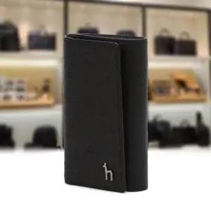 [헤지스](대구신세계)[GOLDEN LANE] 블랙 음각패턴 소가죽 키홀더 HJWA6E566BK