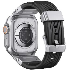 애플워치 울트라 2 49mm 시리즈 10 9 8 7 46mm 45mm용 러버 스포츠 스트랩 아이워치 6 5 4 SE 44mm용 실리