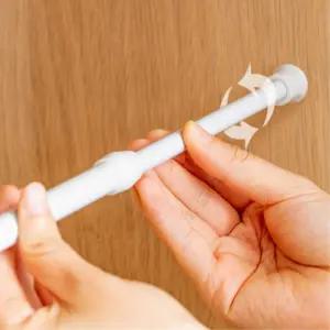 화장실 정리용 무타공 미니 압축봉 30-50cm 쉬운설치 샤워커튼봉걸이형 옷행거 옷봉