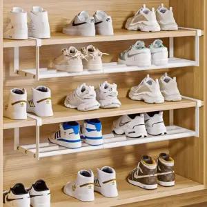 길이조절 신발정리대 슈즈렉 현관신발장 걸이형 다용도   선반 신발장정리대