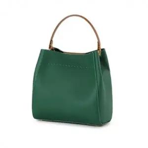 데일리 여자 가죽 손가방 가죽 메신저백 그린 가방