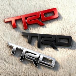 3D 자동차 스티커 TRD 엠블럼 배지 장식 액세서리 토요타 크라운 GR 코롤라 야리스 아이고 프리우스 캠리