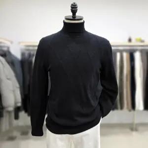 [레노마 옴므]24FW 모 캐시미어 혼방 아가일 터들넥 니트 RQHMKT68A 블랙S10