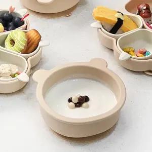 허밍베베 실리콘 이유식 얌얌 곰돌이 흡착볼