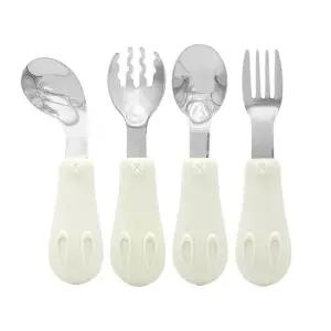 허밍베베 실리콘 이유식 얌얌 토끼 수저 포크 세트