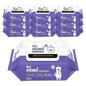 [엑소]엑소 큐트베어 물티슈 캡형 100매 10팩