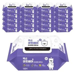 [엑소] 큐트베어 물티슈 캡형 100매 20팩