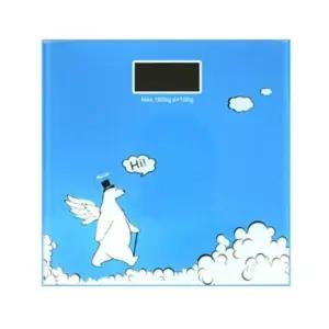 파란 천사곰 디지털체중계 전자 헬스장 측정도구 몸무게 몸무게기 가정용 디자인 사각
