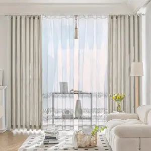 [지나송] 비엔느 암막커튼+코디커튼+커튼봉 중형