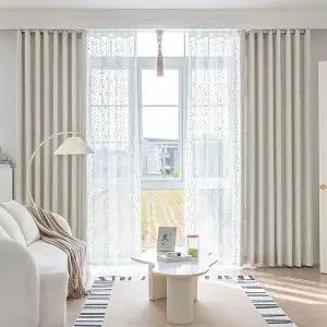 [지나송] 세이지 암막커튼+코디커튼+커튼봉 슈퍼특대형