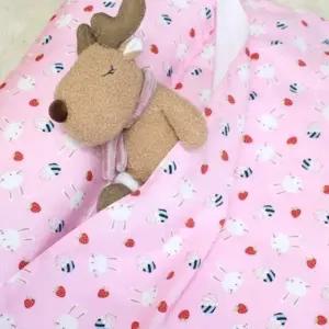 인견 유아 어린이집 낮잠 여름 이불 배게 침구 세트 가방 딸기토끼