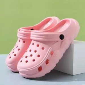 좋은 품질 핑크 밴드 샌들 펀칭 휴가슬리퍼 발편한 여름슬리퍼 두꺼운바닥