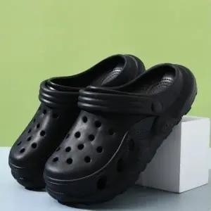 좋은 품질 블랙 밴드 샌들 펀칭 휴가슬리퍼 발편한 여름슬리퍼 두꺼운바닥