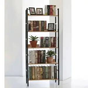 이지심플 책장겸용 선반 5단 블랙 책장 수납장 책꽂이