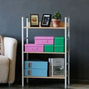 이지심플 책장겸용 선반 3단 화이트 책장 수납장 꽂이